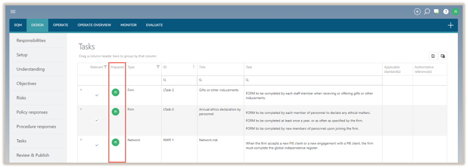 Taken aftekenen en goedkeuren.